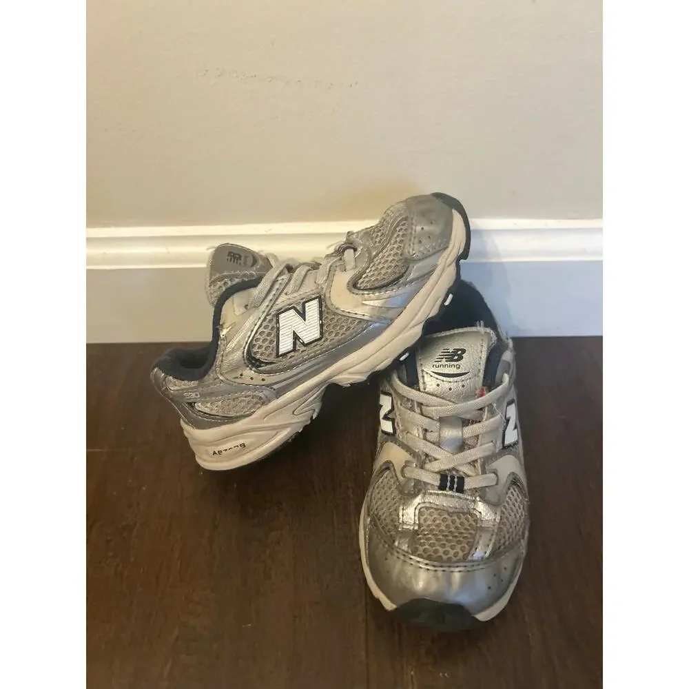 New Balance 530 Toddler Shoes Sz 10 Silver Grey Athleisure Back To School Play